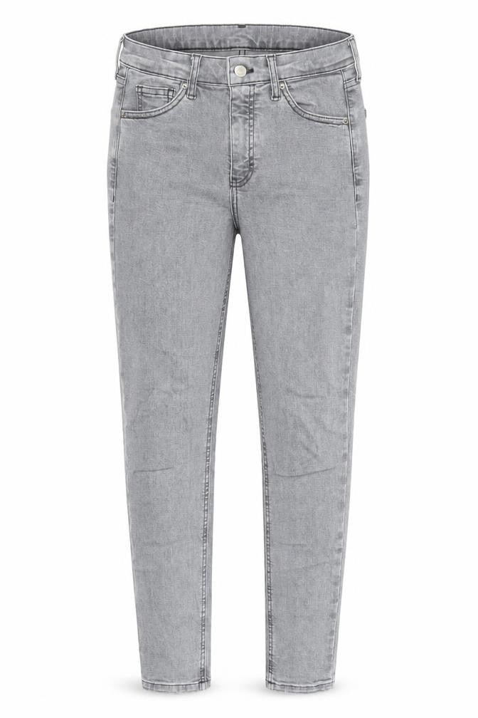 Topshop Womens Grey Cotton Skinny Jeans Size 26 in L32 in Regular Zip