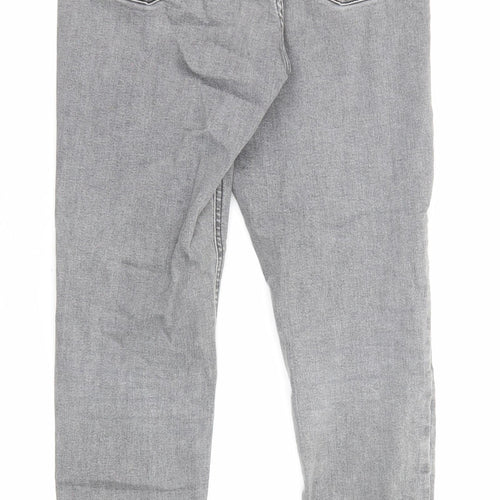 Topshop Womens Grey Cotton Skinny Jeans Size 26 in L32 in Regular Zip