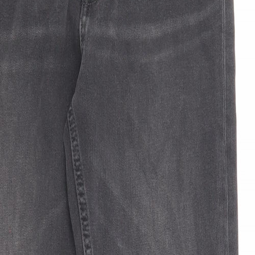 Marks and Spencer Womens Grey Cotton Skinny Jeans Size 8 L26 in Regular Zip