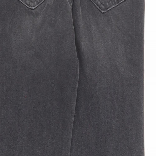 Marks and Spencer Womens Grey Cotton Skinny Jeans Size 8 L26 in Regular Zip