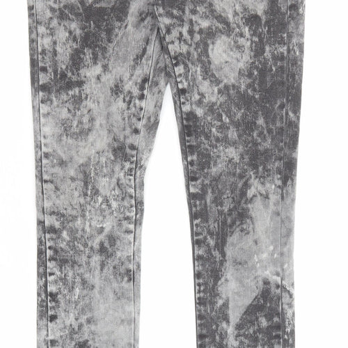 Onlly Womens Grey Cotton Skinny Jeans Size 25 in L27 in Regular Zip - Tie Dye