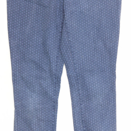 Esprit Womens Blue Polka Dot Cotton Skinny Jeans Size 29 in L27 in Regular Zip - Ankle Zip
