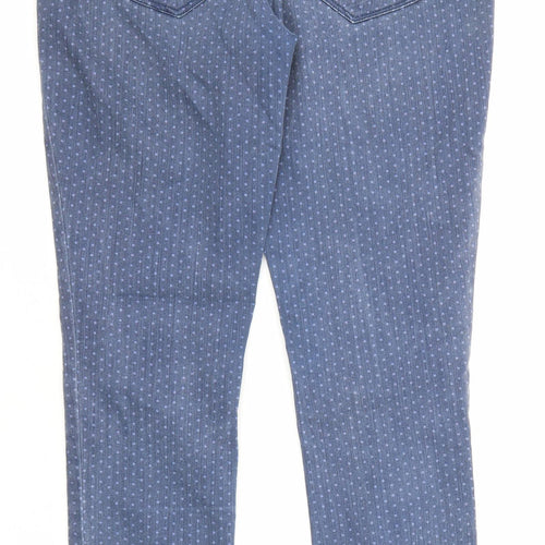 Esprit Womens Blue Polka Dot Cotton Skinny Jeans Size 29 in L27 in Regular Zip - Ankle Zip
