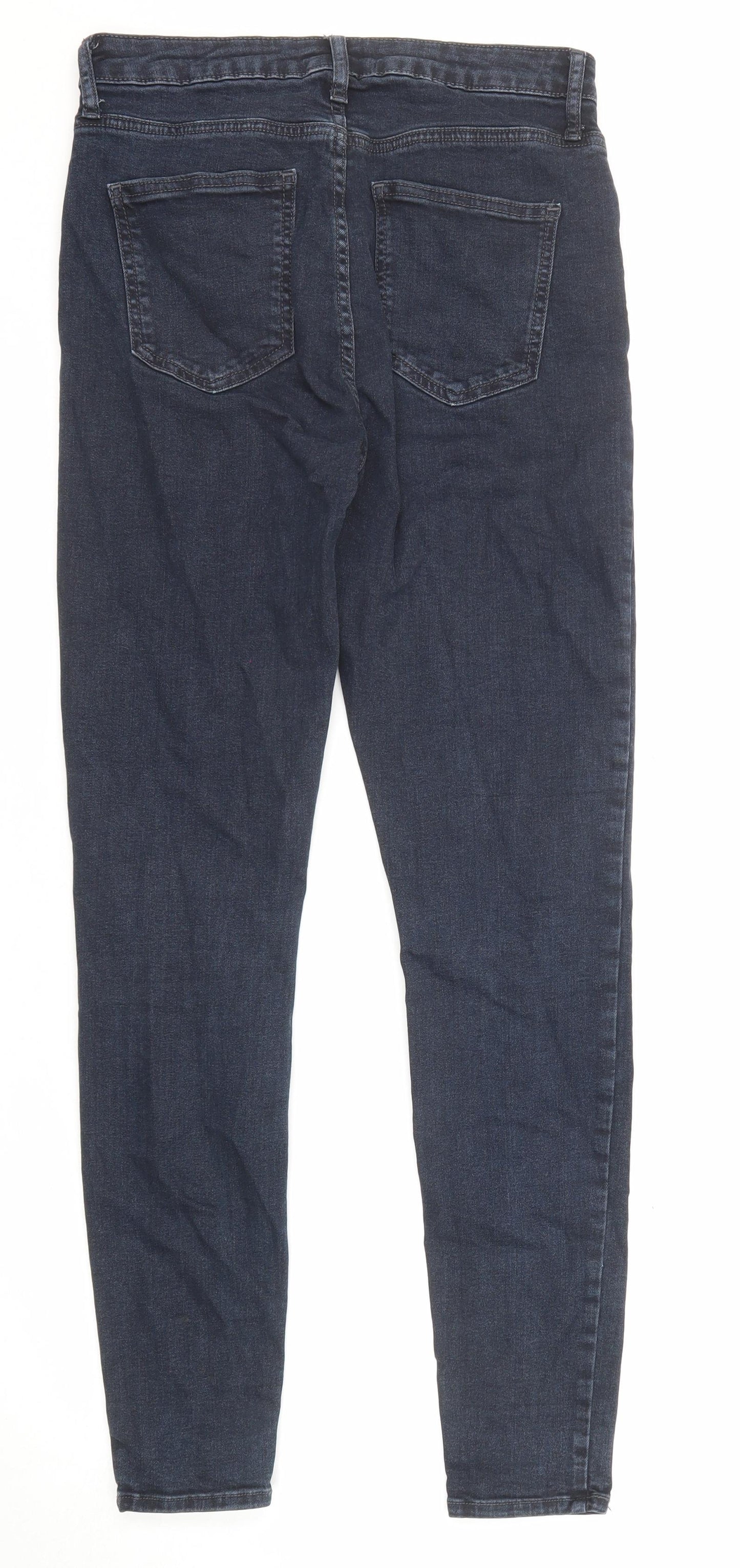 ASOS Womens Blue Cotton Skinny Jeans Size 28 in L32 in Regular Zip