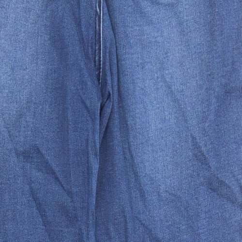 Nutmeg Womens Blue Cotton Skinny Jeans Size 14 L26 in Regular Zip
