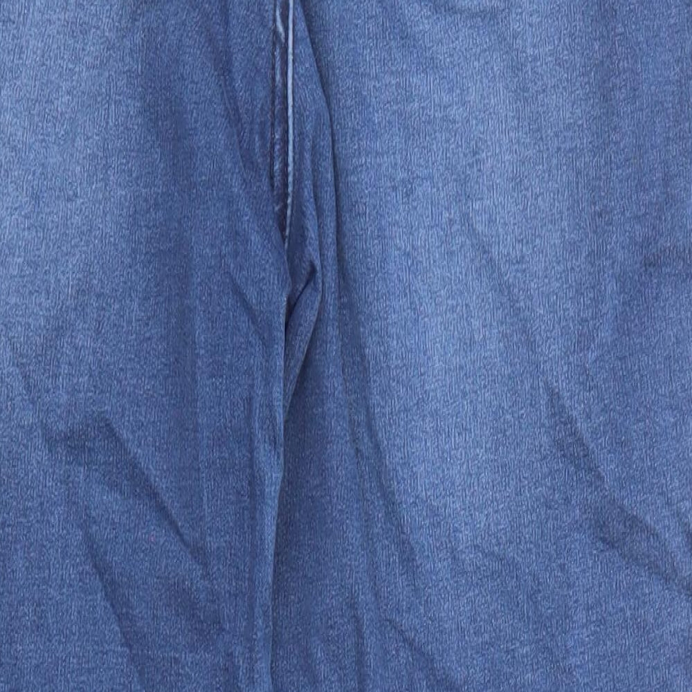 Nutmeg Womens Blue Cotton Skinny Jeans Size 14 L26 in Regular Zip