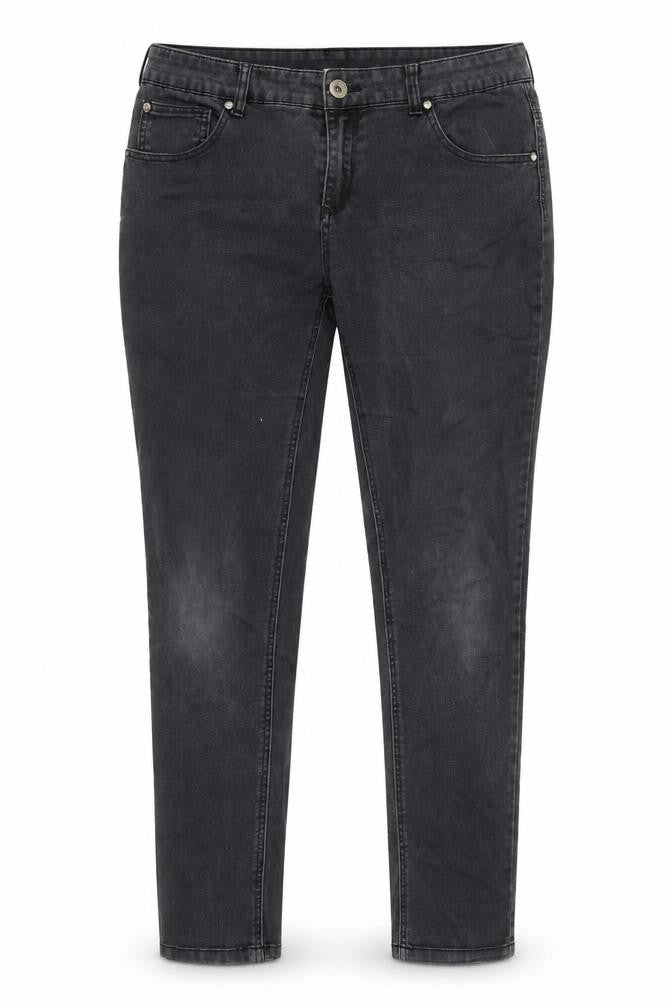 Diamonds & Diva Womens Grey Cotton Skinny Jeans Size 14 L29 in Regular Zip