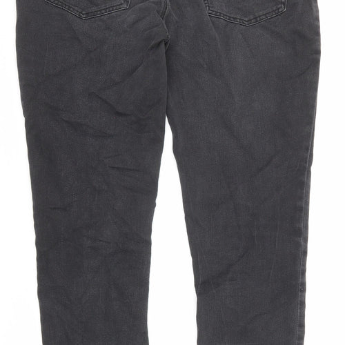 Diamonds & Diva Womens Grey Cotton Skinny Jeans Size 14 L29 in Regular Zip
