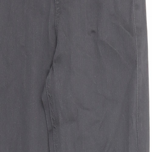 Marks and Spencer Womens Grey Cotton Skinny Jeans Size 8 L25 in Regular Zip