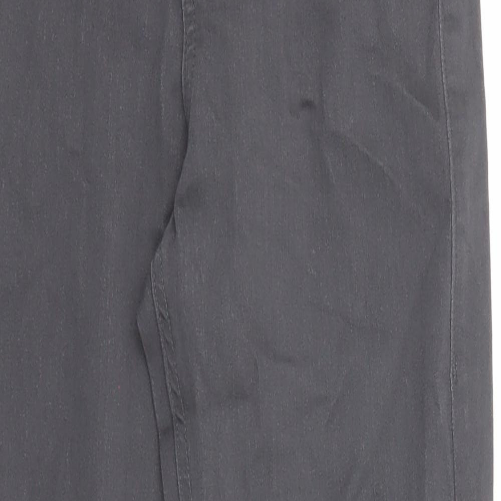 Marks and Spencer Womens Grey Cotton Skinny Jeans Size 8 L25 in Regular Zip