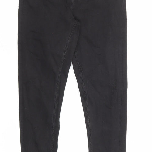 Marks and Spencer Womens Black Cotton Skinny Jeans Size 8 L26 in Regular Zip
