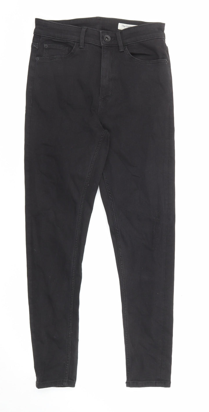 Marks and Spencer Womens Black Cotton Skinny Jeans Size 8 L26 in Regular Zip