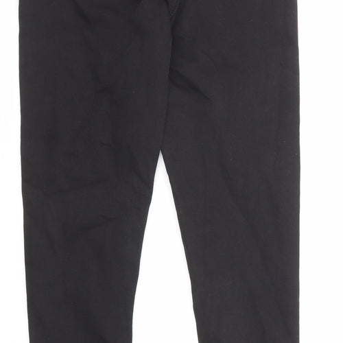 Marks and Spencer Womens Black Cotton Skinny Jeans Size 8 L26 in Regular Zip