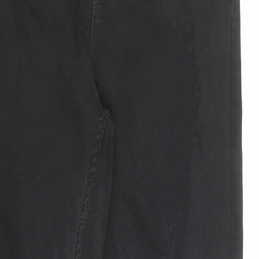 Marks and Spencer Womens Black Cotton Skinny Jeans Size 8 L26 in Regular Zip