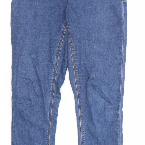 Missguided Womens Blue Cotton Skinny Jeans Size 8 L28 in Regular Zip
