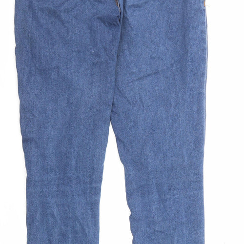 Missguided Womens Blue Cotton Skinny Jeans Size 8 L28 in Regular Zip
