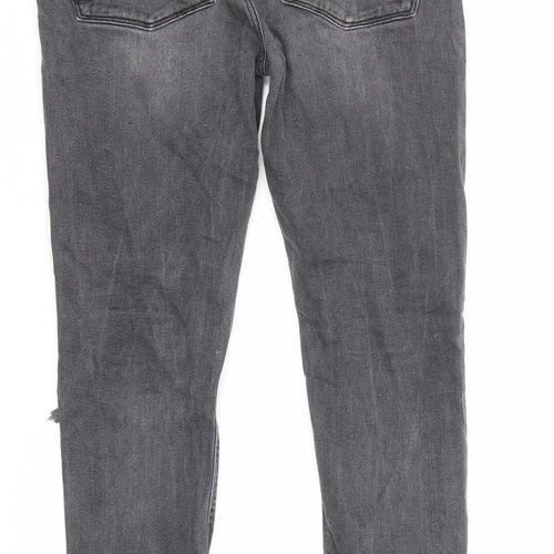 ASOS Mens Grey Cotton Skinny Jeans Size 32 in L32 in Regular Zip