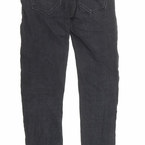 Zara Womens Black Cotton Skinny Jeans Size 8 L27 in Regular Zip