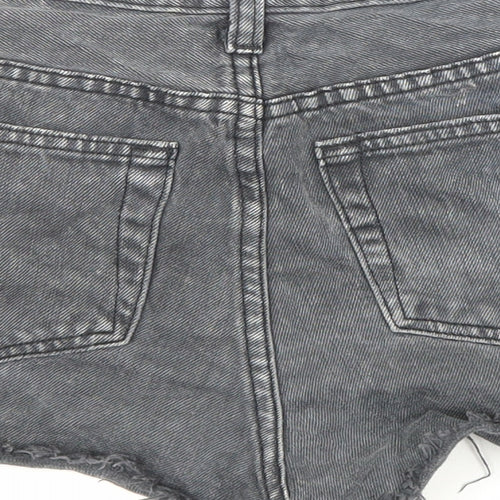 BDG Womens Black Cotton Boyfriend Shorts Size 26 in Regular Zip - Raw Hems