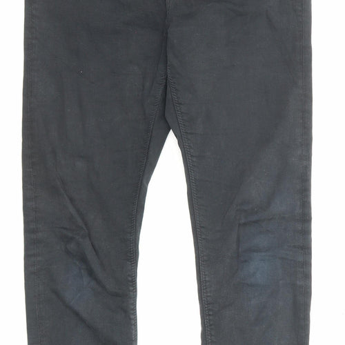 Topshop Womens Black Cotton Skinny Jeans Size 28 in L28 in Regular Zip