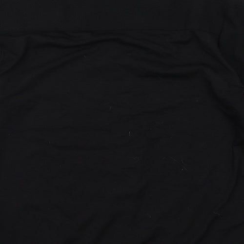 Marks and Spencer Womens Black Polyester Basic Blouse Size 10 V-Neck