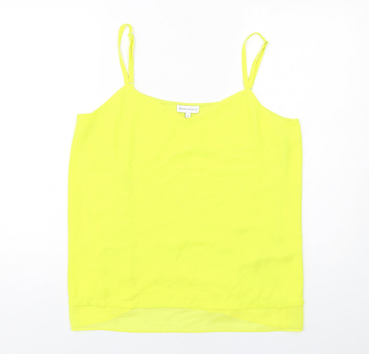 Warehouse Womens Yellow Viscose Camisole Tank Size 16 V-Neck