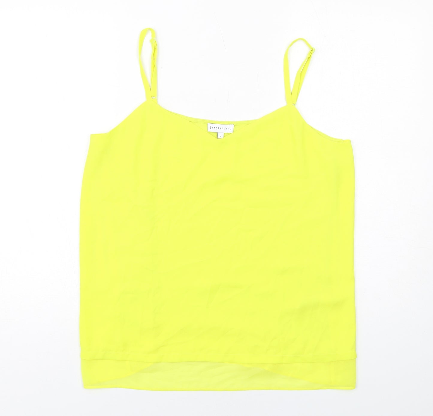 Warehouse Womens Yellow Viscose Camisole Tank Size 16 V-Neck
