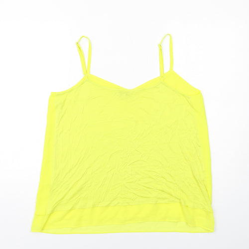 Warehouse Womens Yellow Viscose Camisole Tank Size 16 V-Neck