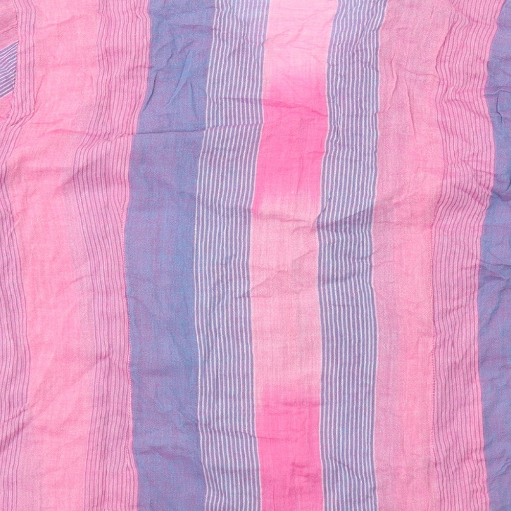 Per Una Womens Pink Striped Cotton Basic Button-Up Size 16 Collared