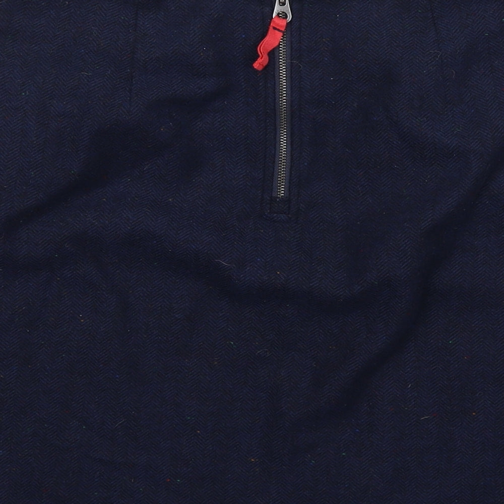 Joules Womens Blue Polyester A-Line Skirt Size 12 Zip