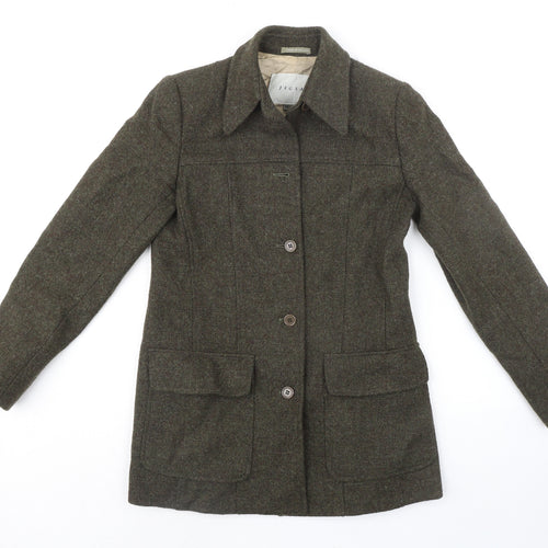 Jigsaw Womens Green Jacket Size 10 Button
