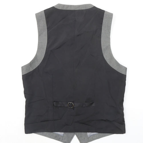 Kenji Mens Grey Polyester Jacket Suit Waistcoat Size M Regular