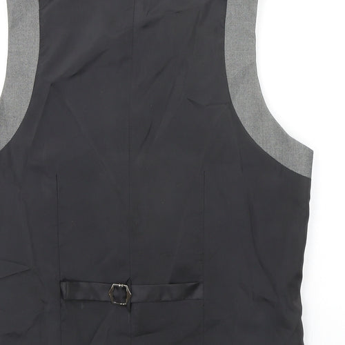 Kenji Mens Grey Polyester Jacket Suit Waistcoat Size M Regular