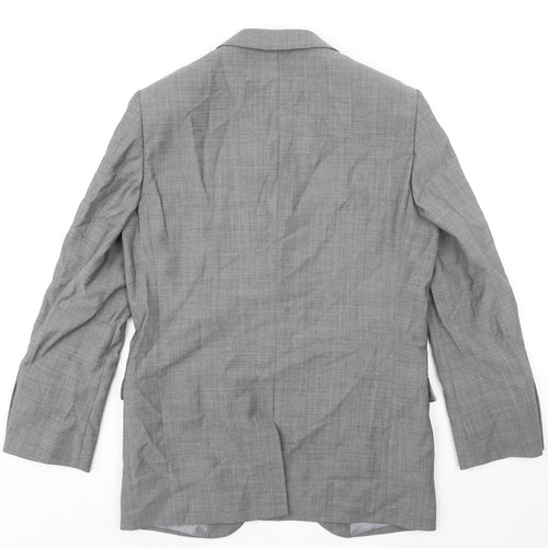 DYNK Mens Grey Wool Jacket Suit Jacket Size 38 Regular