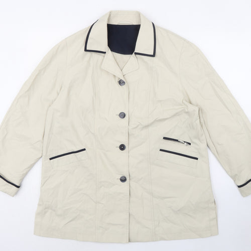 Berkertex Womens Beige Jacket Size 14 Button