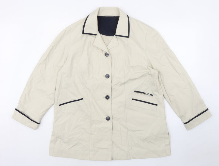 Berkertex Womens Beige Jacket Size 14 Button