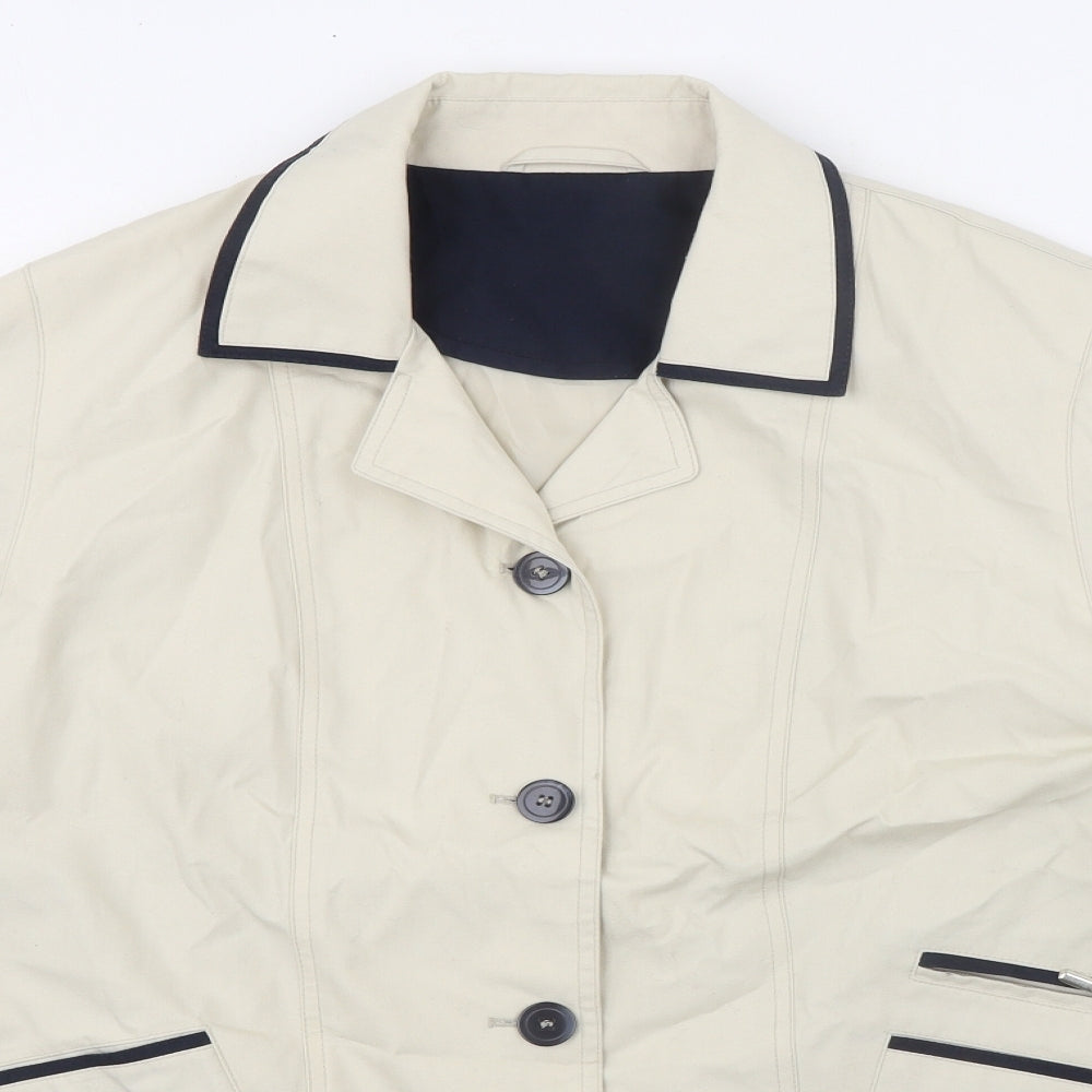 Berkertex Womens Beige Jacket Size 14 Button