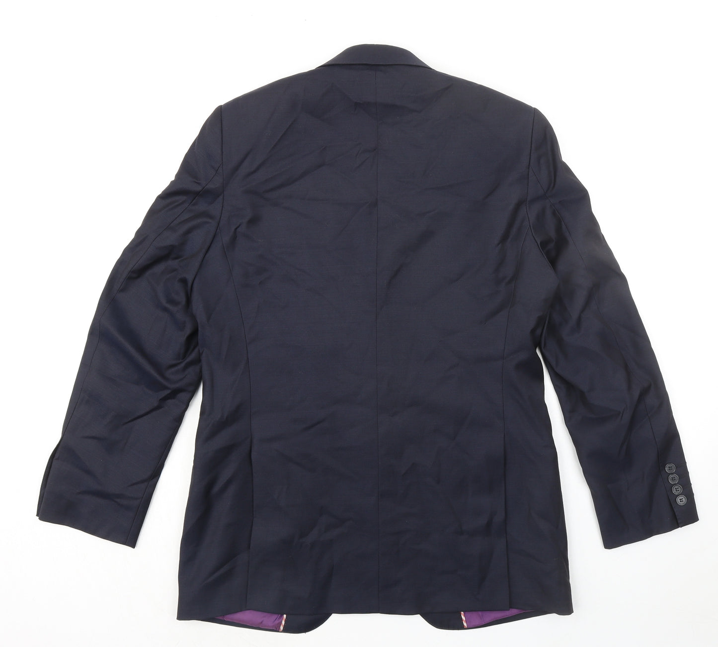 Howick Tailored Mens Blue Wool Jacket Suit Jacket Size 38 Regular