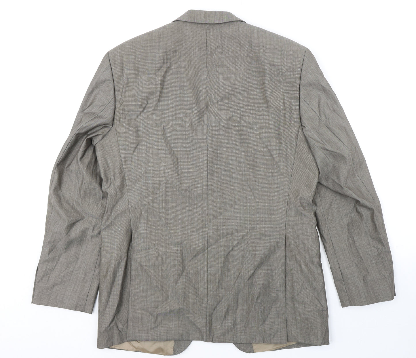 Benvenuto Mens Beige Wool Jacket Suit Jacket Size 44 Regular