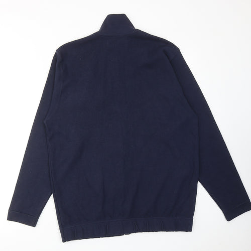 St.Bernard Mens Blue Polyester Full Zip Sweatshirt Size M
