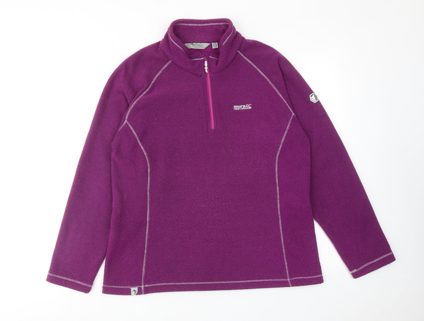 Regatta Womens Purple Polyester Pullover Sweatshirt Size 14 Zip