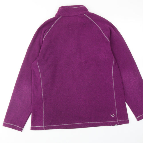 Regatta Womens Purple Polyester Pullover Sweatshirt Size 14 Zip