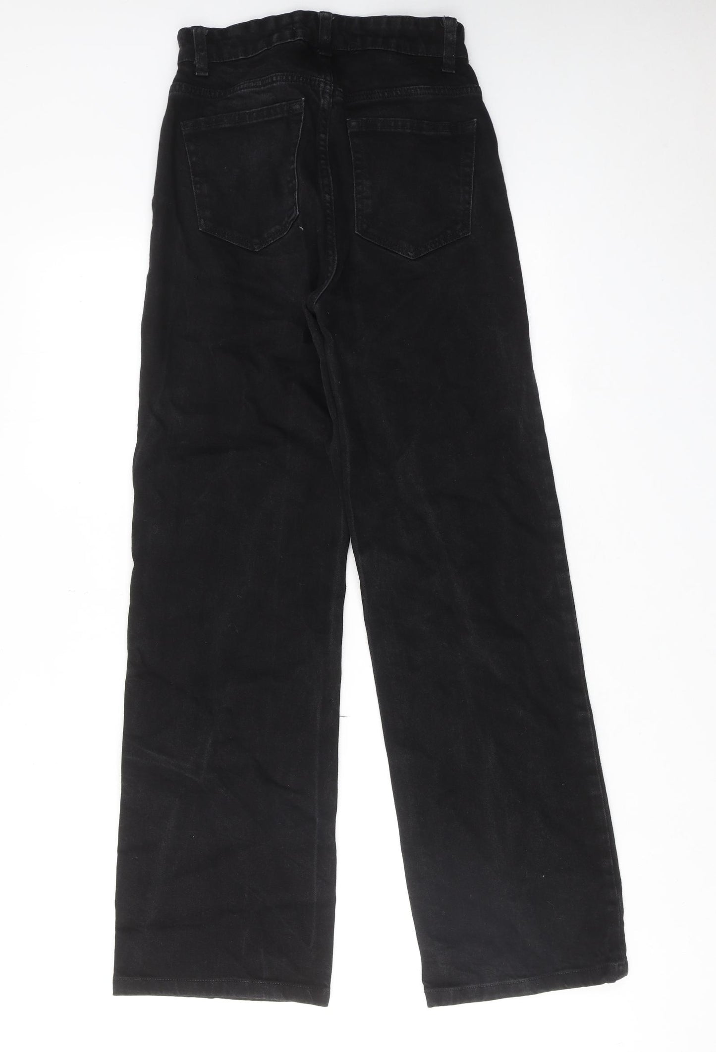 Denim & Co. Womens Black Cotton Bootcut Jeans Size 6 Regular Zip