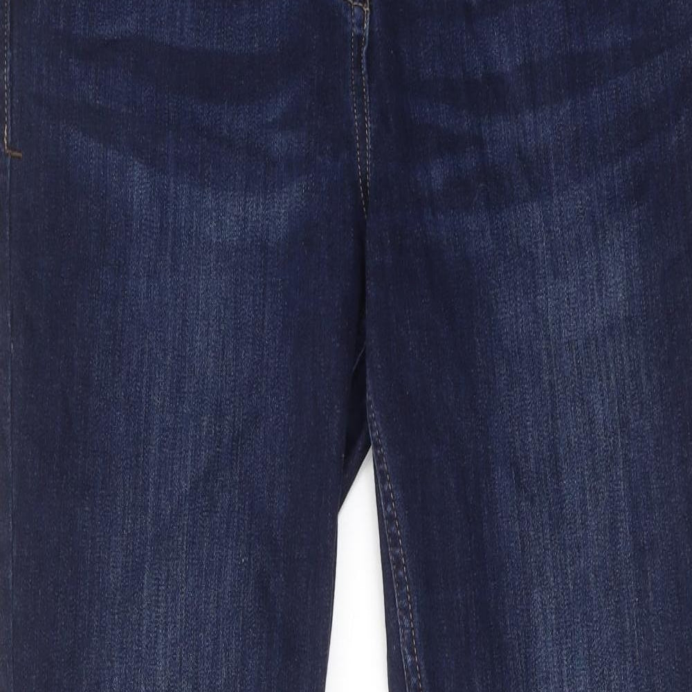 NEXT Womens Blue Cotton Skinny Jeans Size 14 L30 in Regular Zip