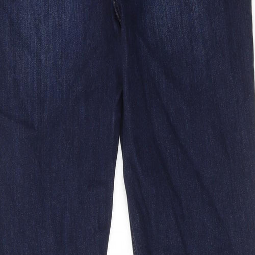 NEXT Womens Blue Cotton Skinny Jeans Size 14 L30 in Regular Zip