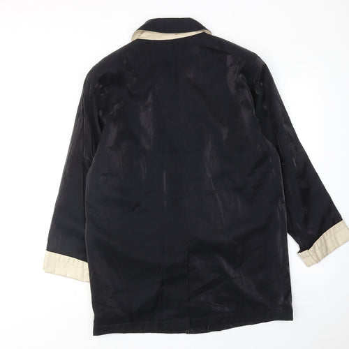 Astraka Womens Black Overcoat Coat Size S Zip