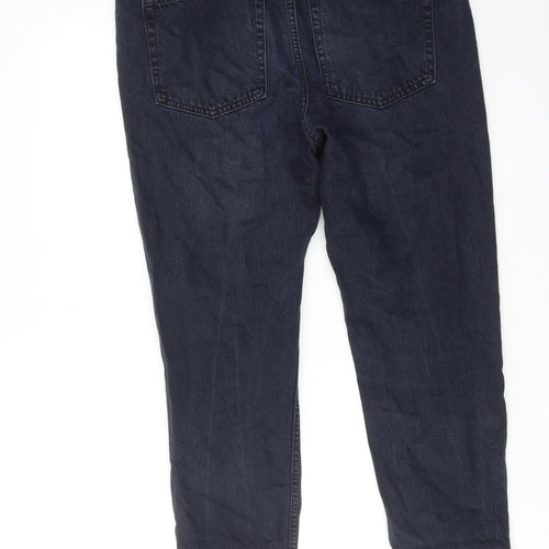 Topshop Womens Blue Cotton Tapered Jeans Size 30 in L30 in Regular Zip