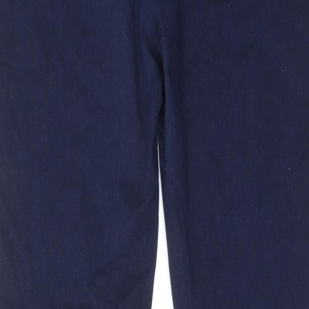 Marks and Spencer Womens Blue Cotton Skinny Jeans Size 16 Regular Zip