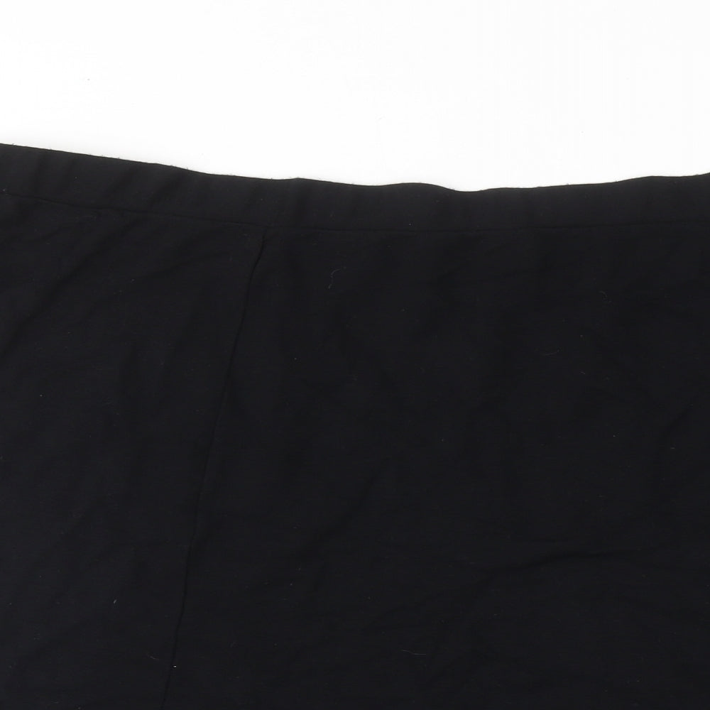Bonmarché Womens Black Viscose Swing Skirt Size 24