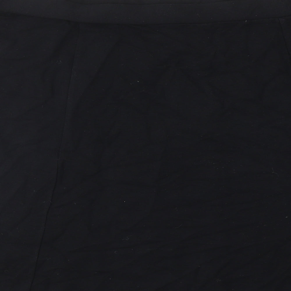 Bonmarché Womens Black Viscose Swing Skirt Size 24
